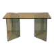 Bacco desk in transparent glass attributed to Tonelli, Italy, 1980s.