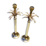 Pair of palm tree floor lamps