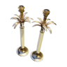 Paire de lampadaires palmiers