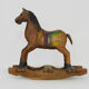 Cheval a bascule en bois années 70