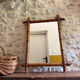 Large vintage bamboo mirror