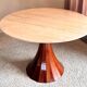 Table à manger ronde en marbre et palissandre