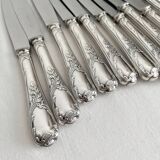 10 Christofle silver-plated “Marly” model table knives