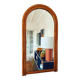 Large Scandinavian style arc wall mirror in bamboo