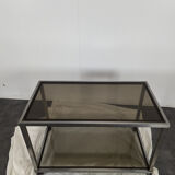 Space Age chrome and smoked glass serving trolley