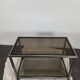 Space Age chrome and smoked glass serving trolley