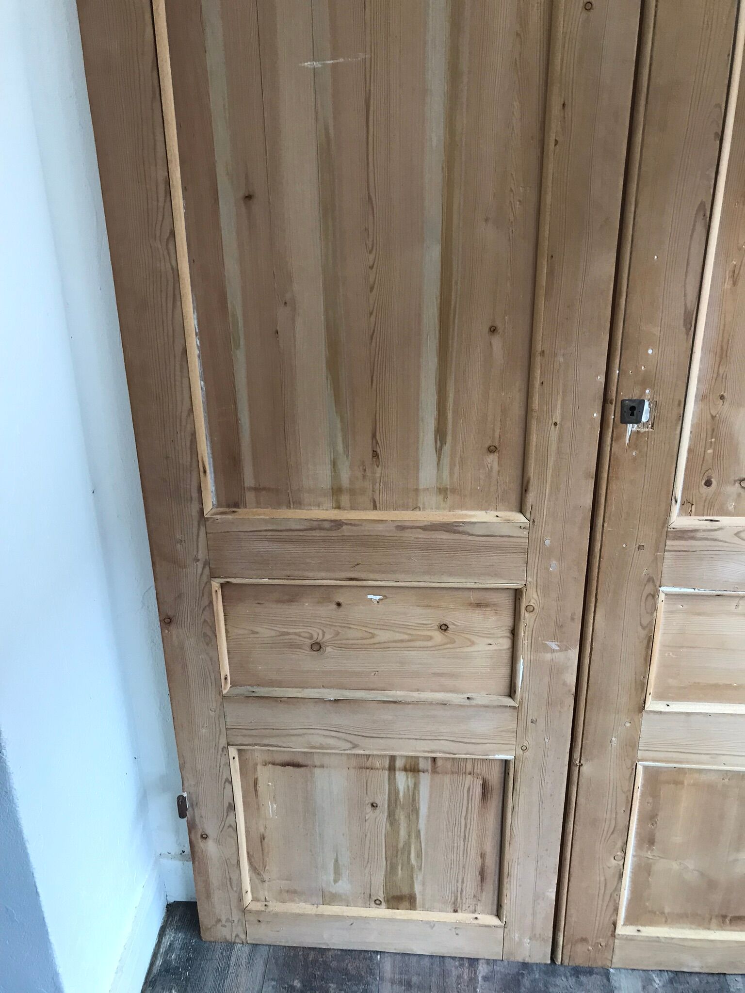 Pair of old XIX pine doors