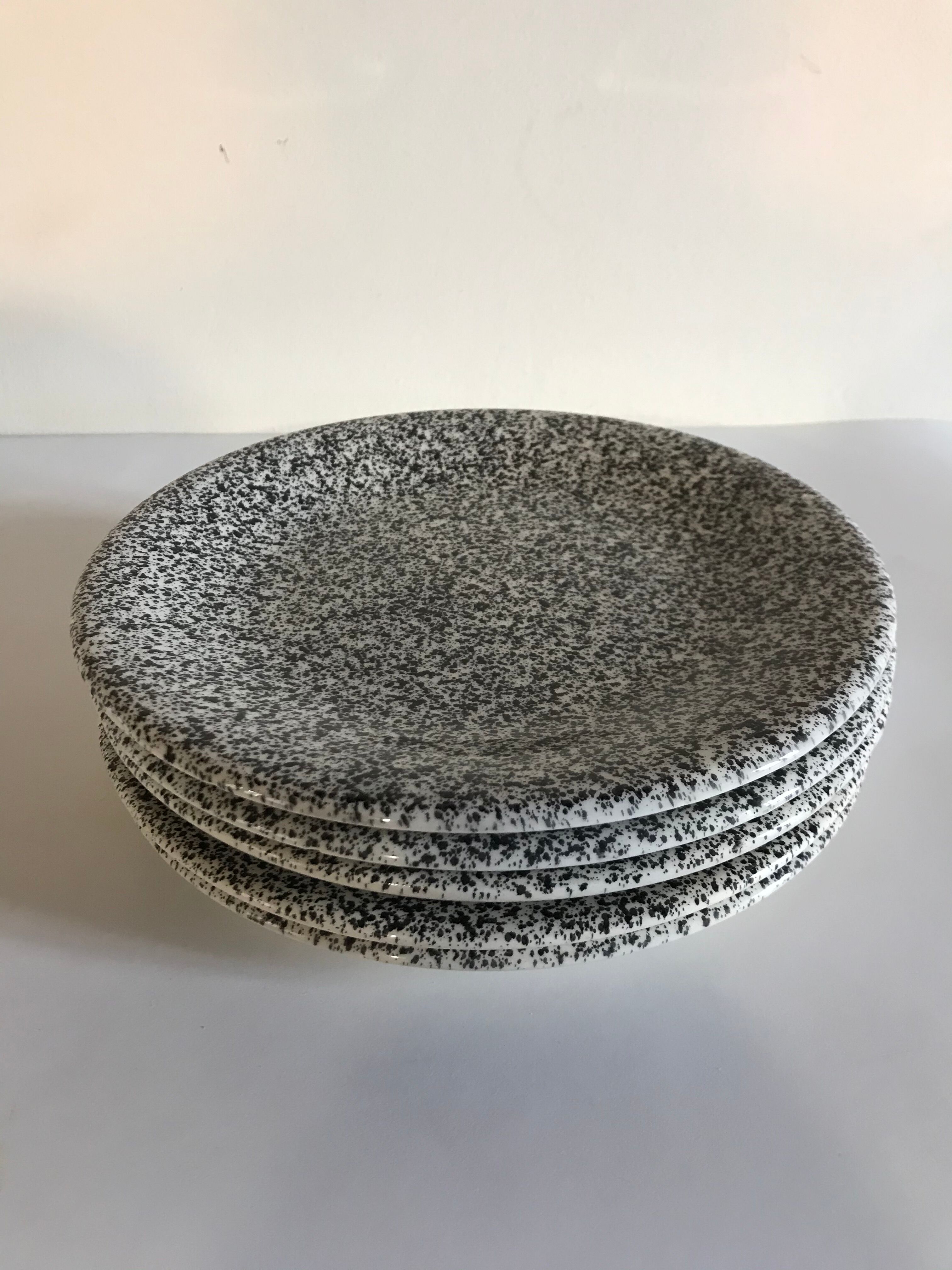 Five Ceramica Dalia dessert plates