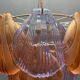 1980s Retro Murano Glass Shell Chandelier in Amber and Lavender, Italy