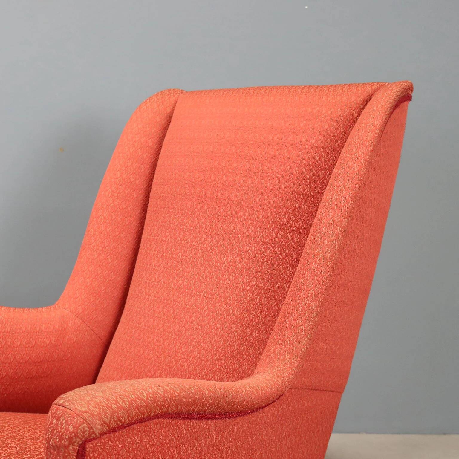 Pair of vintage fabric armchairs from the 1950s.