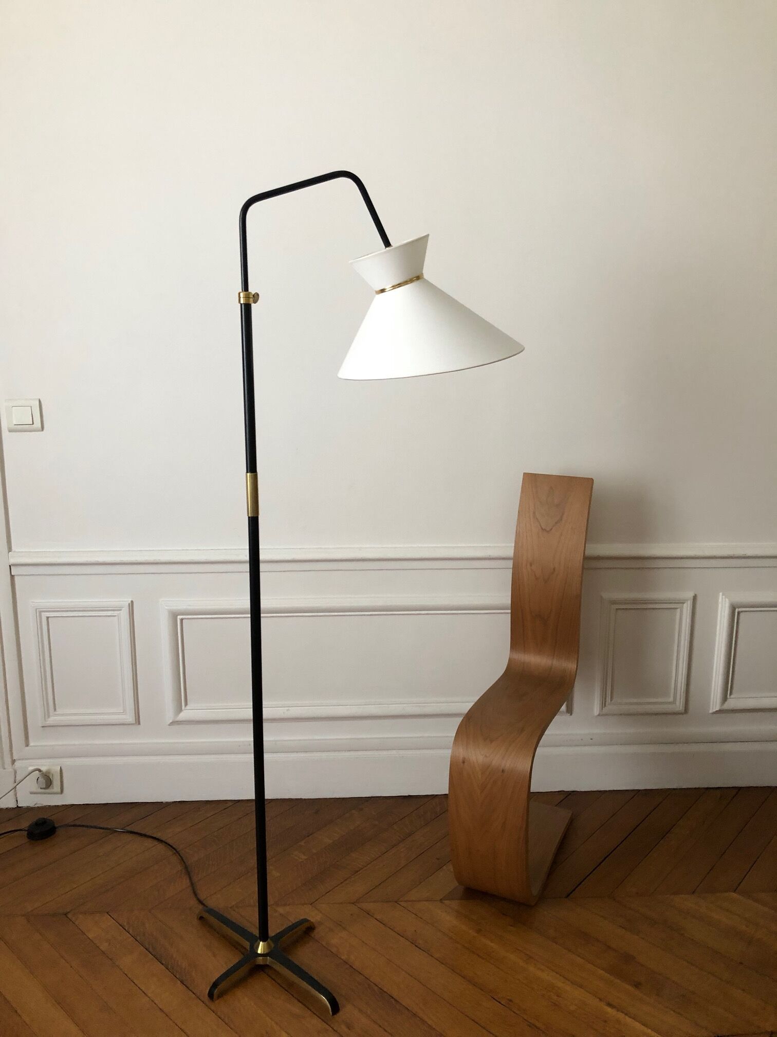 lampadaire e-reader mounts drop diabolo 1950 - 1960