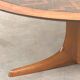 Vintage Wooden Coffee Table with Engraved Brass Top – 1970s