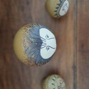 Set of 3 ceramic lions by Lisa Larson/Gustavsberg.
