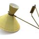 Diabolo wall lamp lunel yellow in the style of René Mathieu Guariche, star sheet metal.