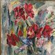 Huile sur toile originale suédoise – « Amaryllis et Hyacinthes » par Harry Thomander – Vintage et encadrée – 64 × 65 cm (25,2" × 25,6")