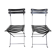 2 leather and metal folding chairs - Paquebot France 1960