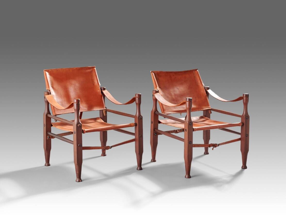 Pair of Safari armchairs