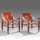 Pair of Safari armchairs