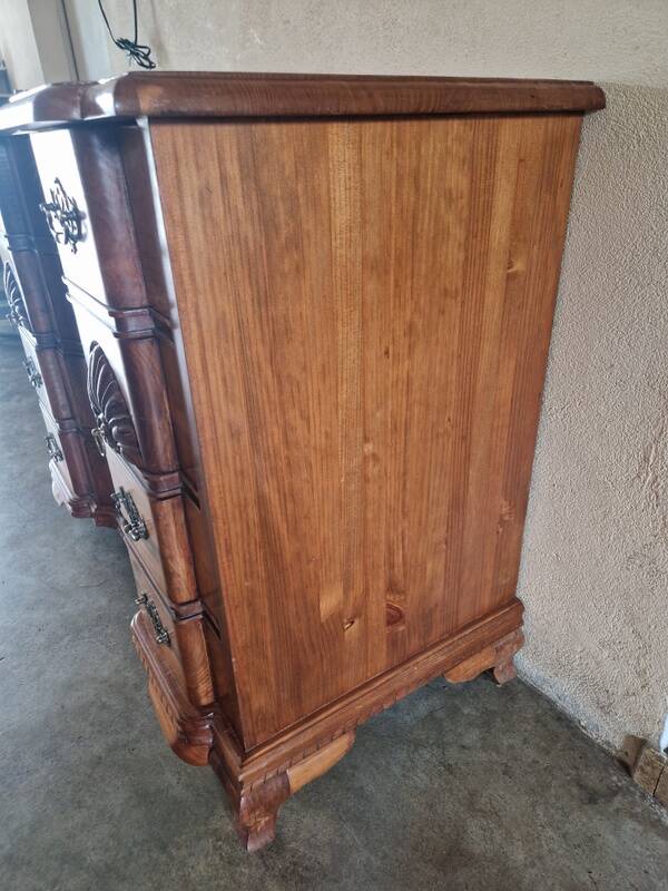 Double drop-leaf commode - Chippendale, Mahogany - Cherry wood