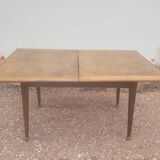 Rustic farm table called "Portefeuille" in solid oak 19th - 1m48x1m08
