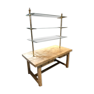 Furniture of trade display serving brass kitchen island Comptoire