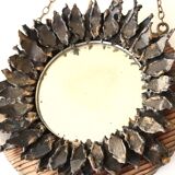 Small black metal sun mirror, 1950s