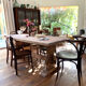 Antique solid wood farmhouse table