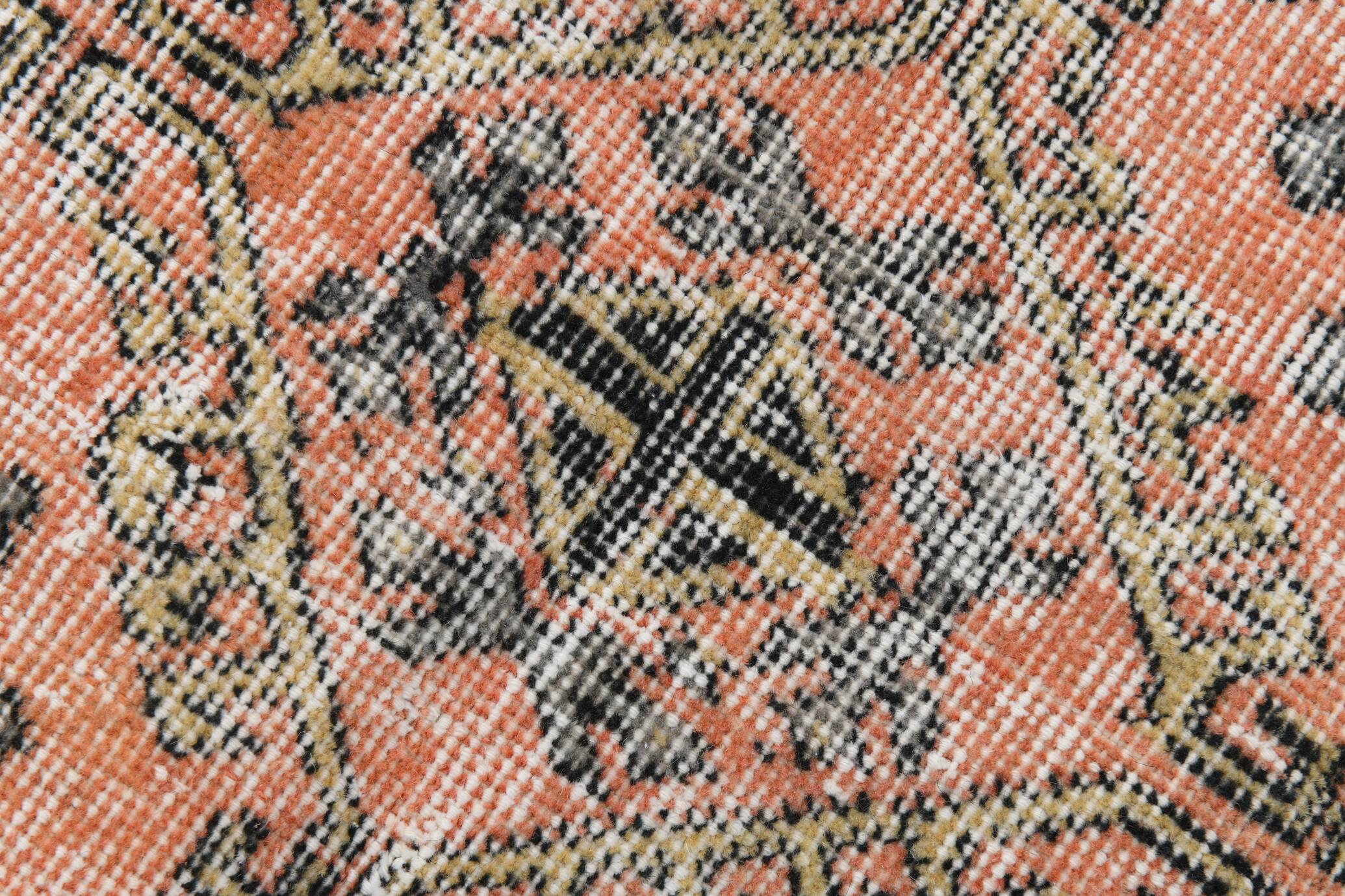 7x10 Pumpink Orange & Black Persian Rug, 208x316Cm