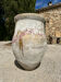 Ancient terracotta pottery jar