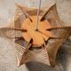 Large Scandinavian vintage wood and wire hanging