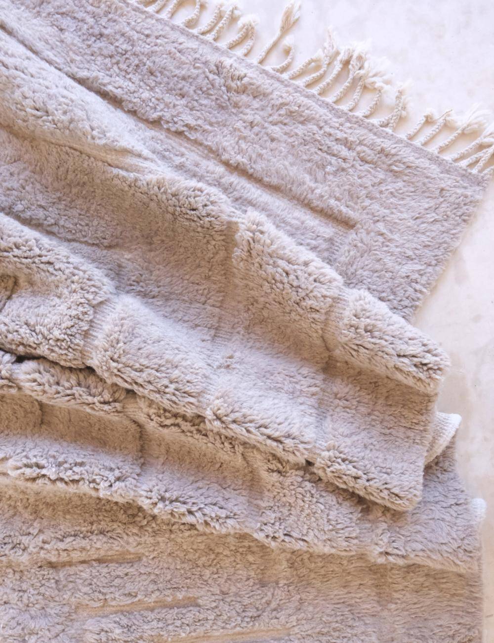 Contemporary Taupe Rug - 342 x 242 cm