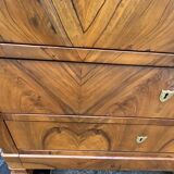 Commode Française Louis Philippe Milieu 19ème Siècle En Ronce De Noyer