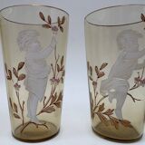 12 enamelled glasses, Mary Gregory, USA, 19th century
