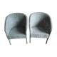 2 fauteuils vintage en rotin