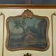 Painted Wooden Trumeau Mirror, Louis XV Style – Late 19th Century