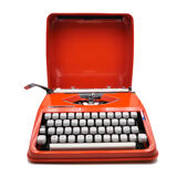 Hermes baby orange terracota typewriter revised new ribbon