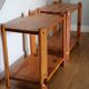 Pair of solid pine bedside tables, 1980
