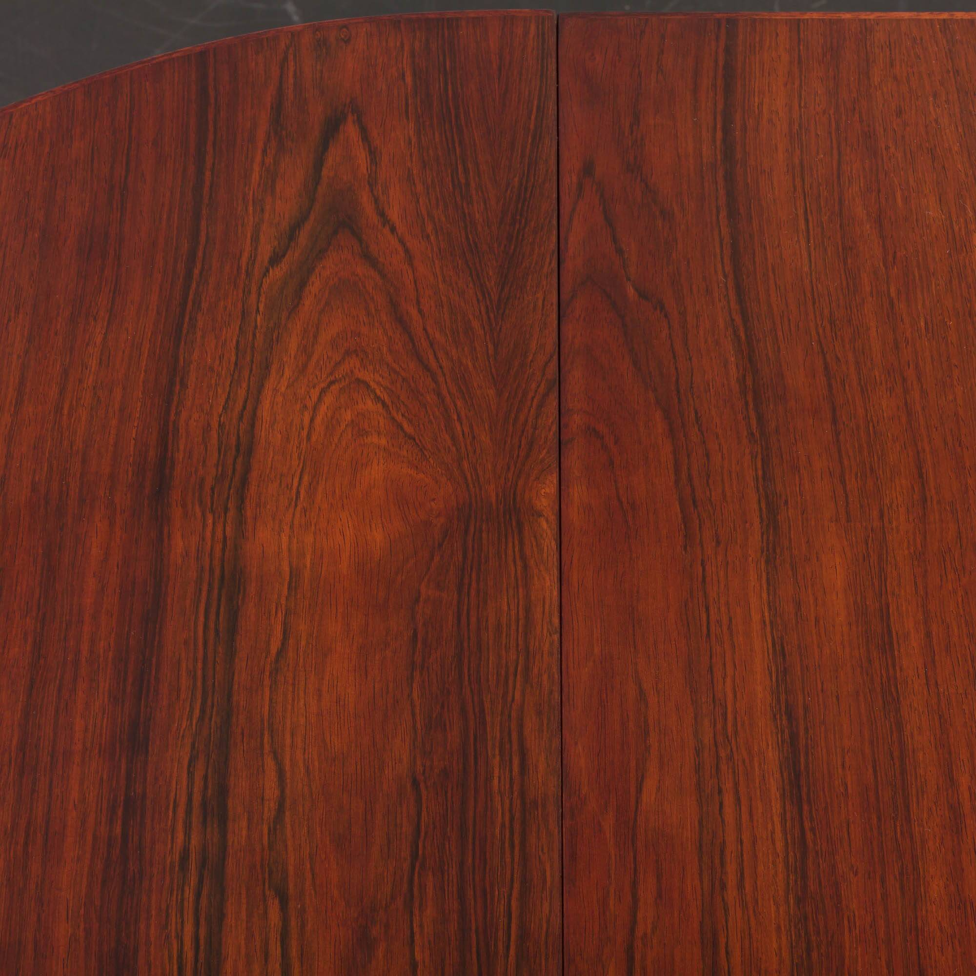 Arne Vodder style rosewood drop-leaf dining table, Denmark, 1960s