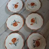 6 Digoin and Sarreguemines dessert plates