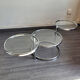 Table basse vintage Leitmotiv Swivel en métal chromé