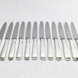 Set of 24 plain silver knives