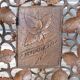 Small wooden tray cut out with leaf patterns