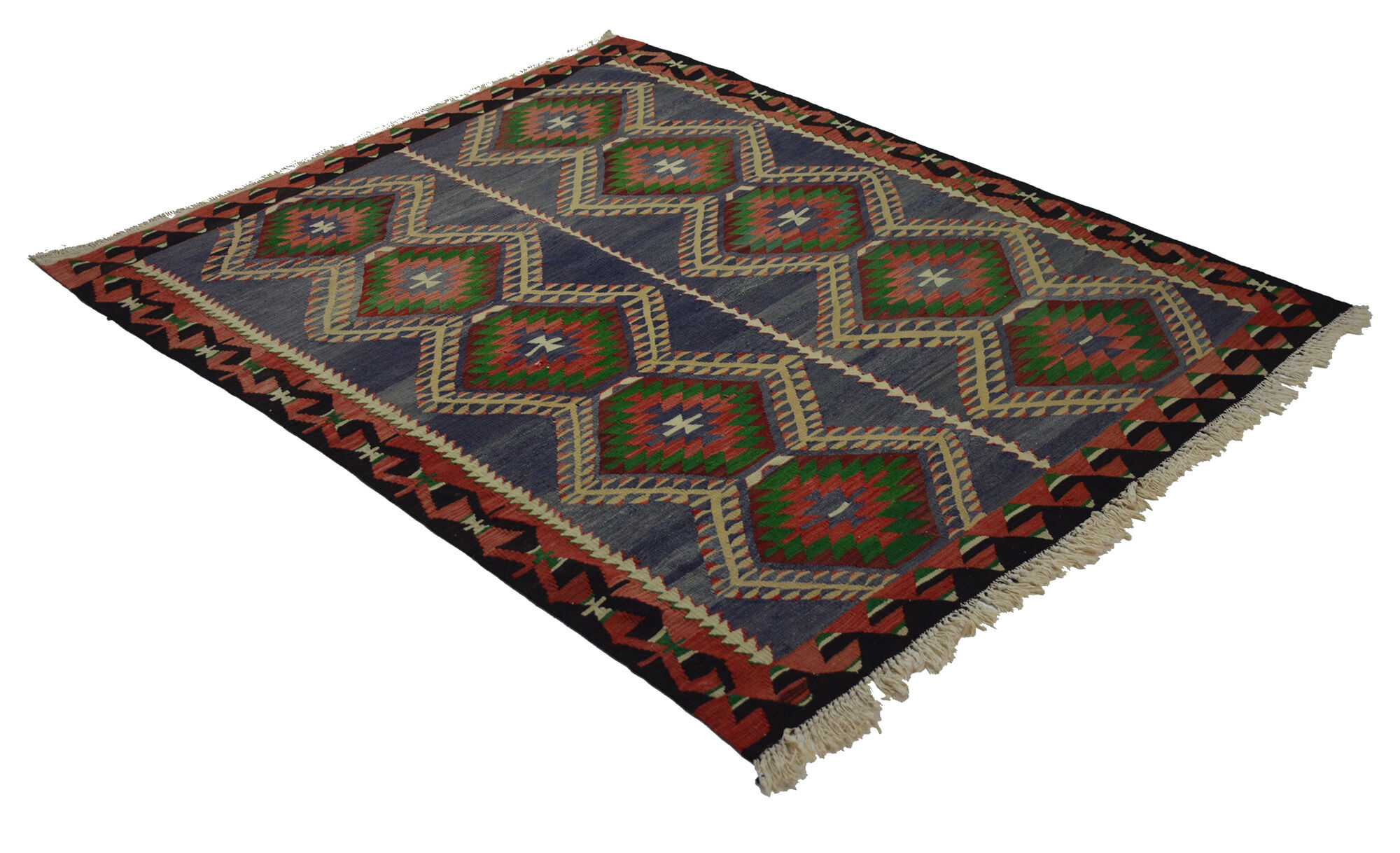 Anatolian handmade kilim rug 212 cm x 173 cm