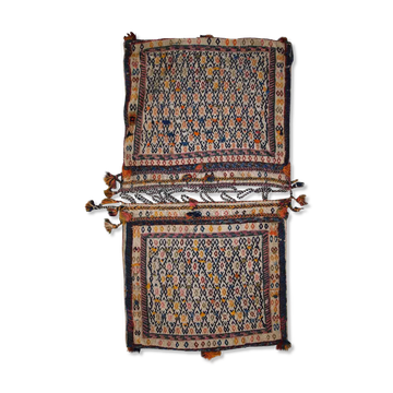 Ancient Persian Sumak handmade carpet 55cm x 100cm 1940s - 1C399