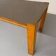 Large modernist plywood table, Memphis style, 1980s