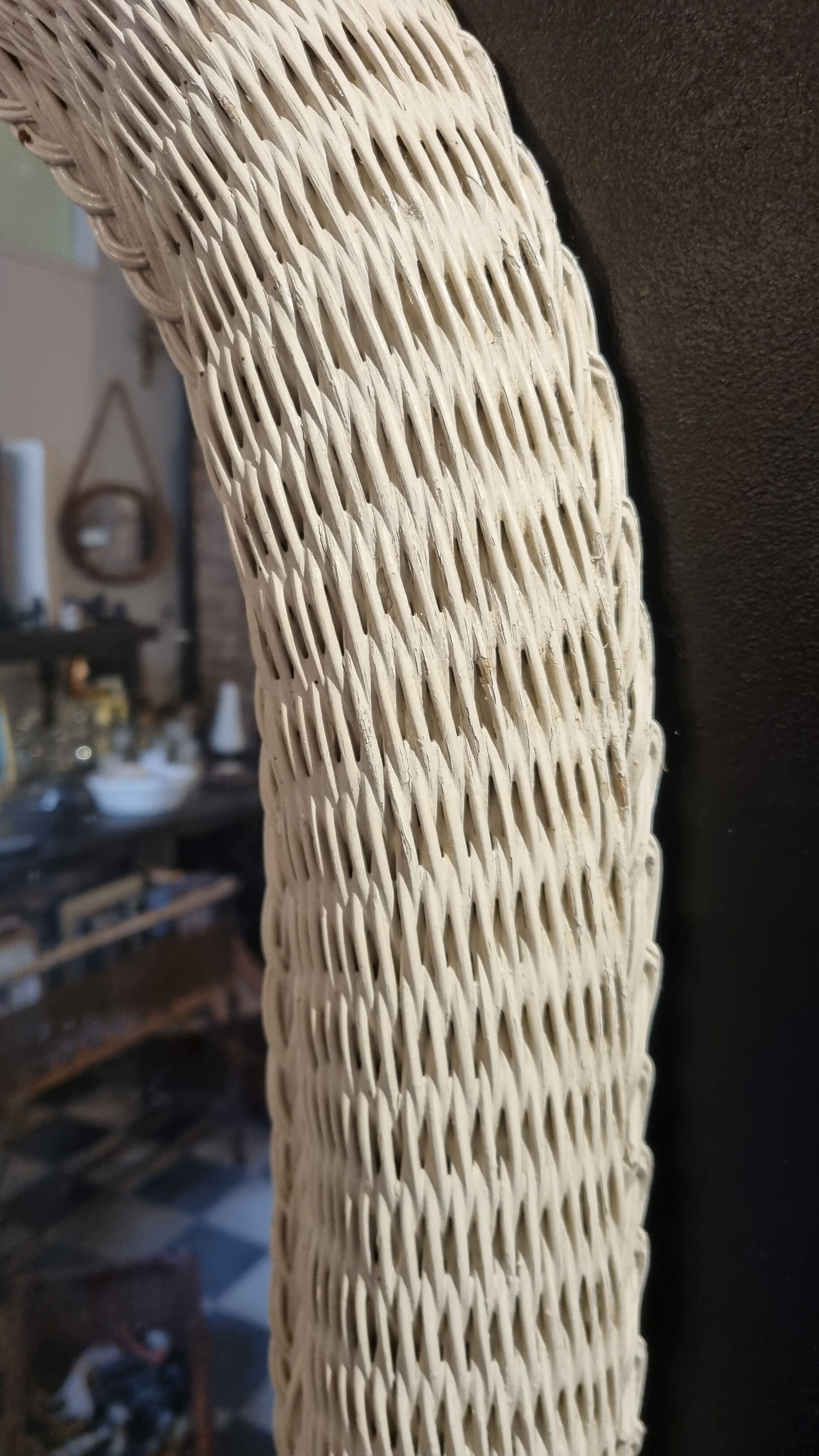 Rattan mirror 92cm