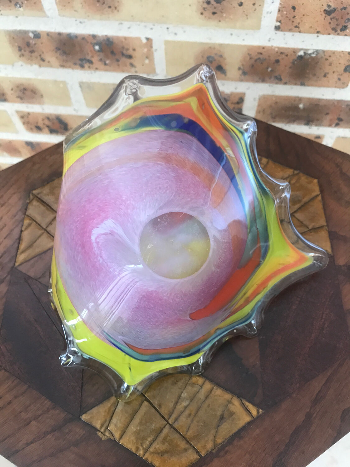 Ashtray, empty Murano glass pocket