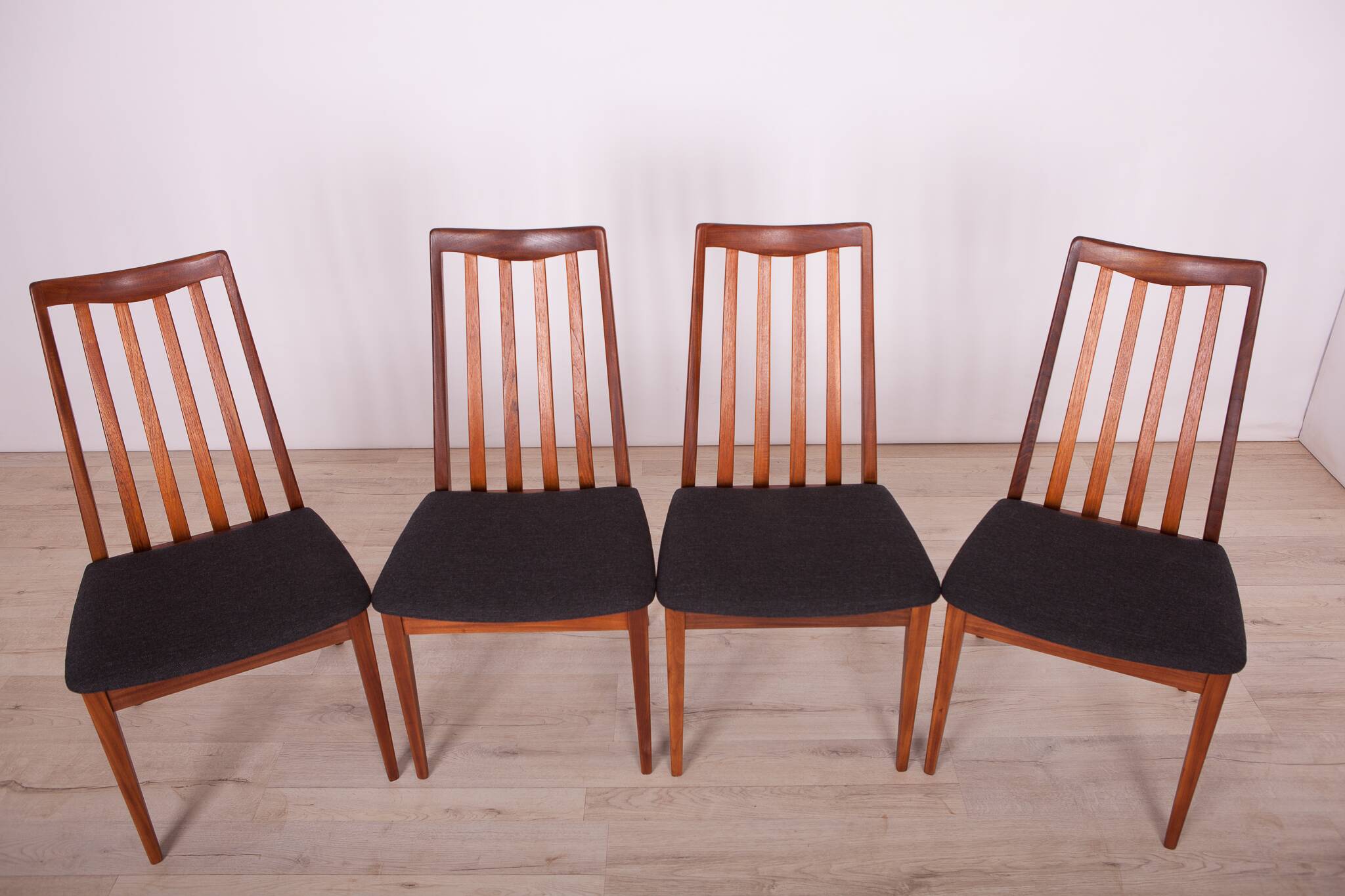 Vintage Teak & Fabric Dining Chairs by Leslie Dandy for G-Plan, 1960s, Set of 4