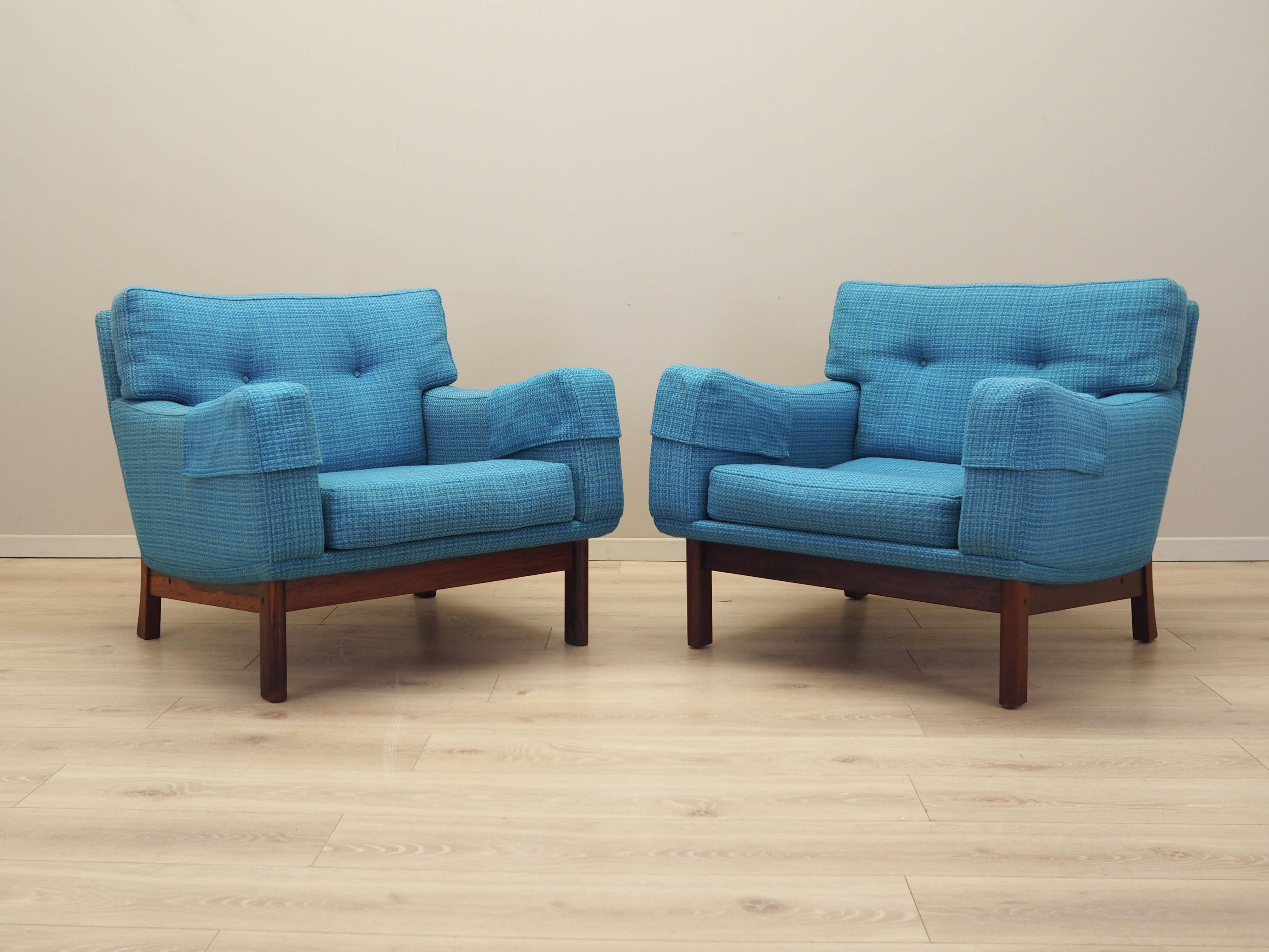 Blue armchair, Danish design, 1960s, production: Denmark