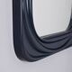 Vintage 1970s square wall mirror in blue plastic, Italian design